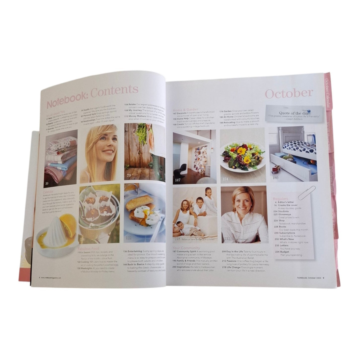 Notebook: Ideas For Living Magazine Australia October 2005 Vol. 1 No. 2