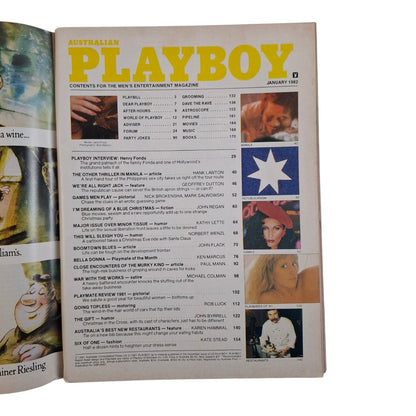 AUSTRALIAN PLAYBOY MAGAZINE January 1982 Jane Priest / Patricia Farinelli