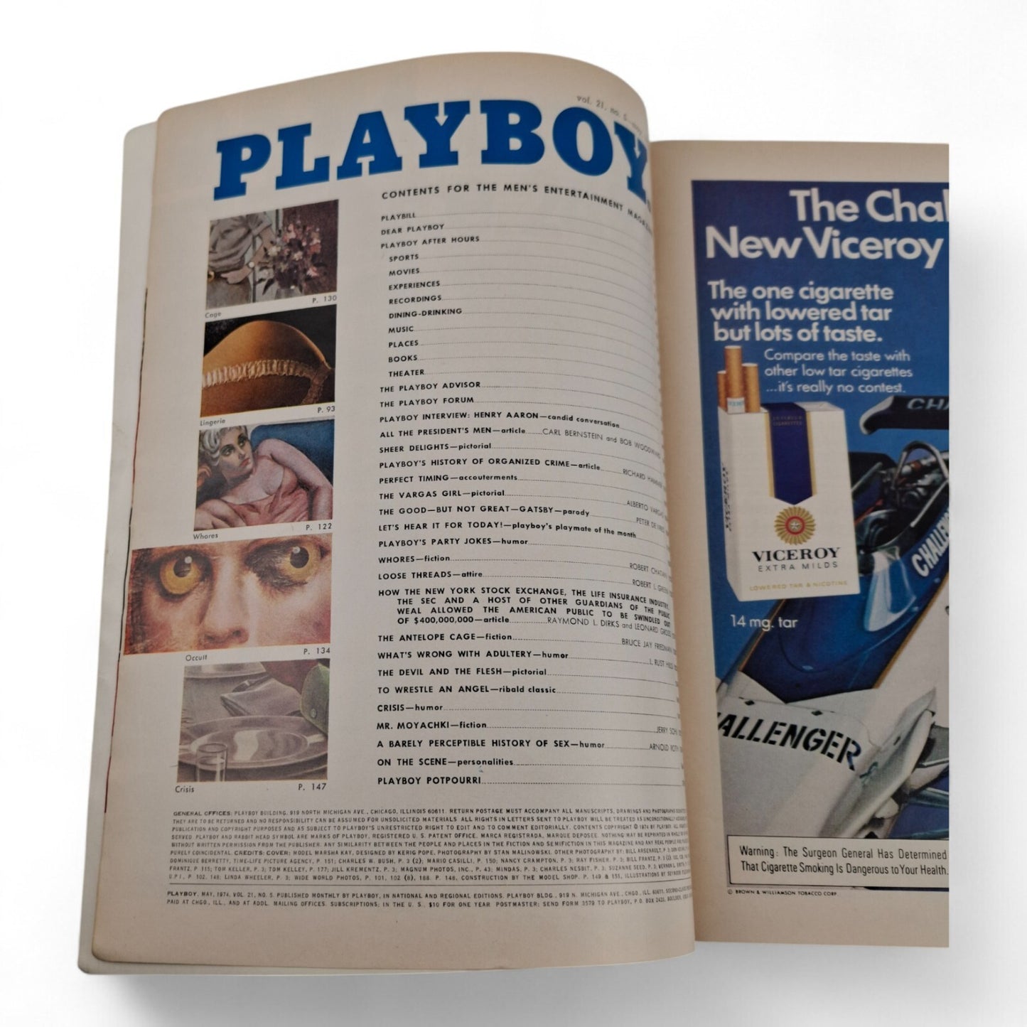 PLAYBOY Magazine US May 1974 Marsha Kay / Marilyn Lange