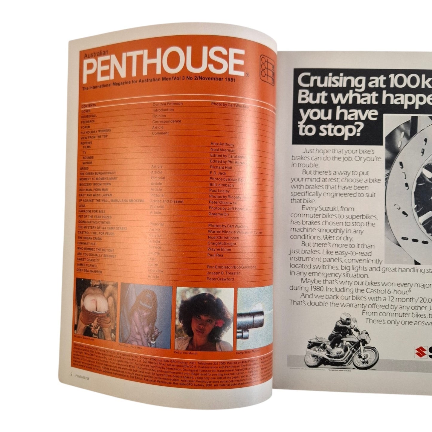 Australian Penthouse Magazine - November 1981 Cynthia Peterson / Lawan Kamnak