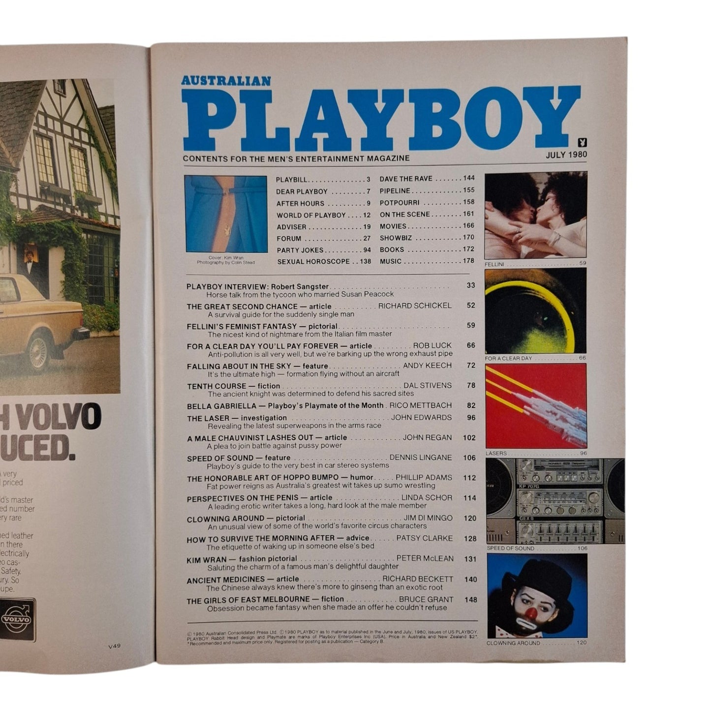 AUSTRALIAN PLAYBOY Magazine July 1980 Gabriella Monti / Kim Wran
