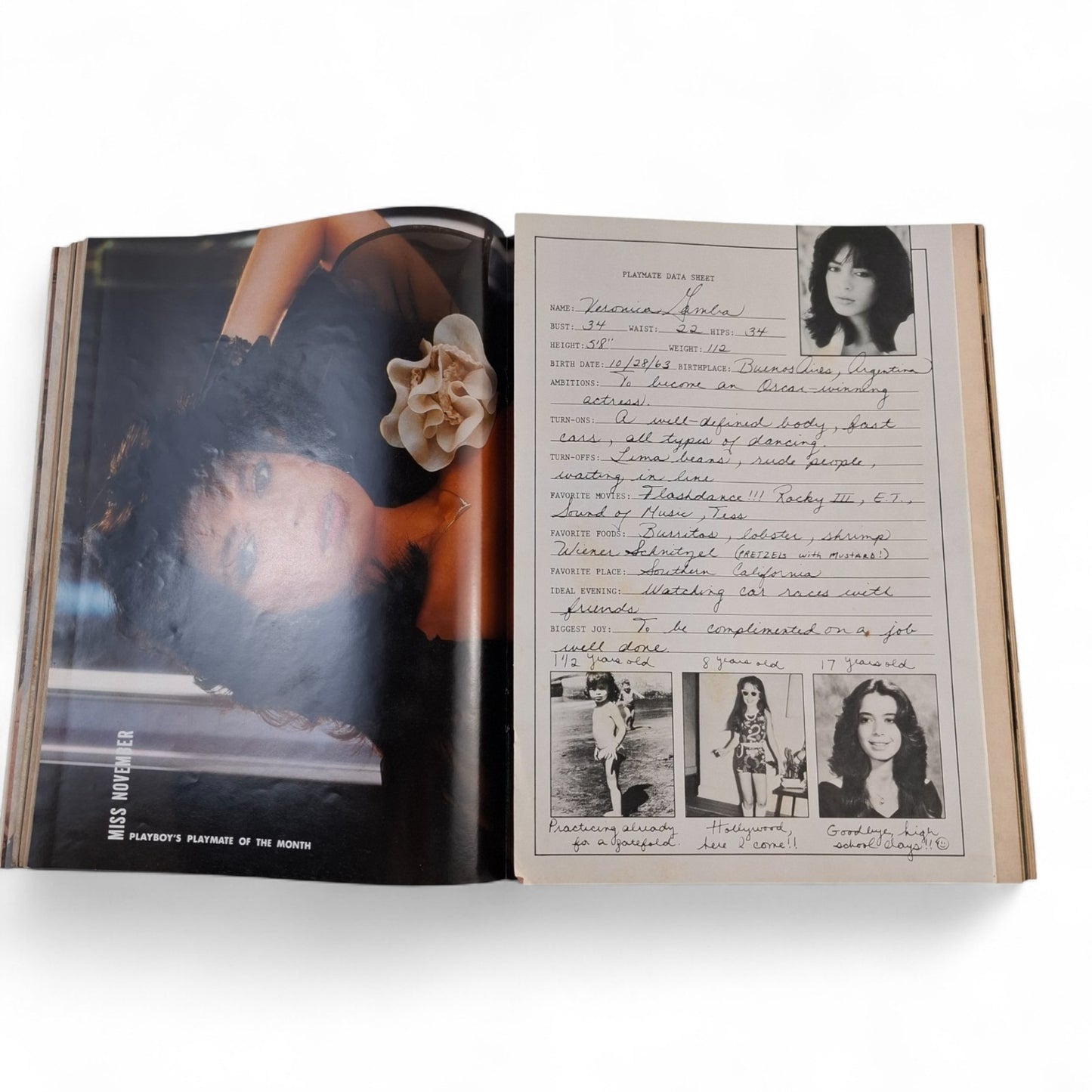 Playboy Magazine November 1983 Marjorie Wallace Verónica Gamba