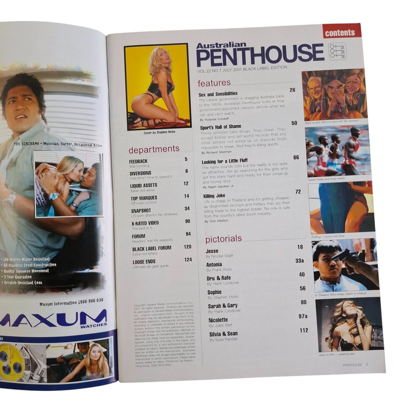 Australian Penthouse Magazine July 2001 Sophie Evans