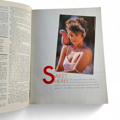 Australian Playboy Magazine August 1985 Andrea Engel John Laws Sheree Allbeury