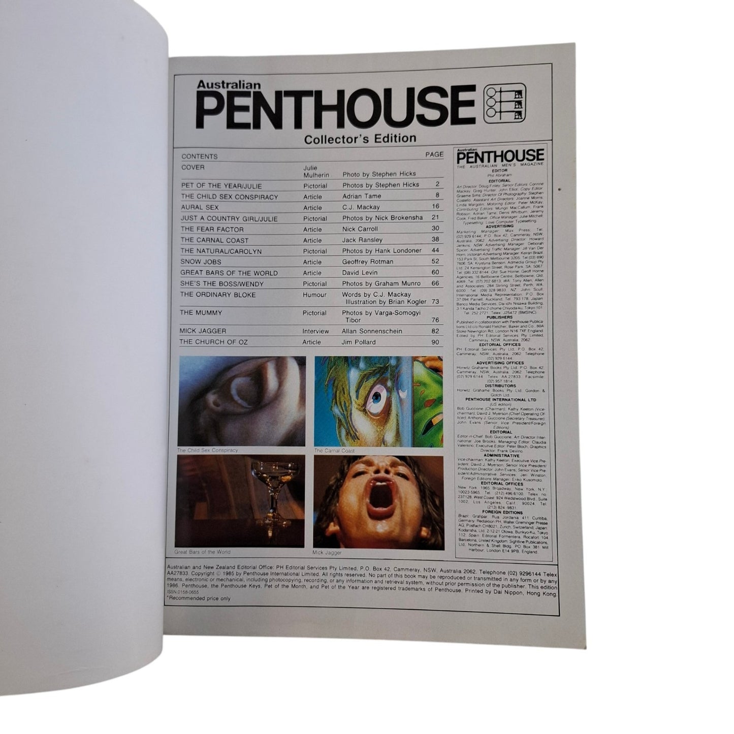 Australian Penthouse Collectors Edition 1986 Julie Mulherin / Carolyn Bosanko