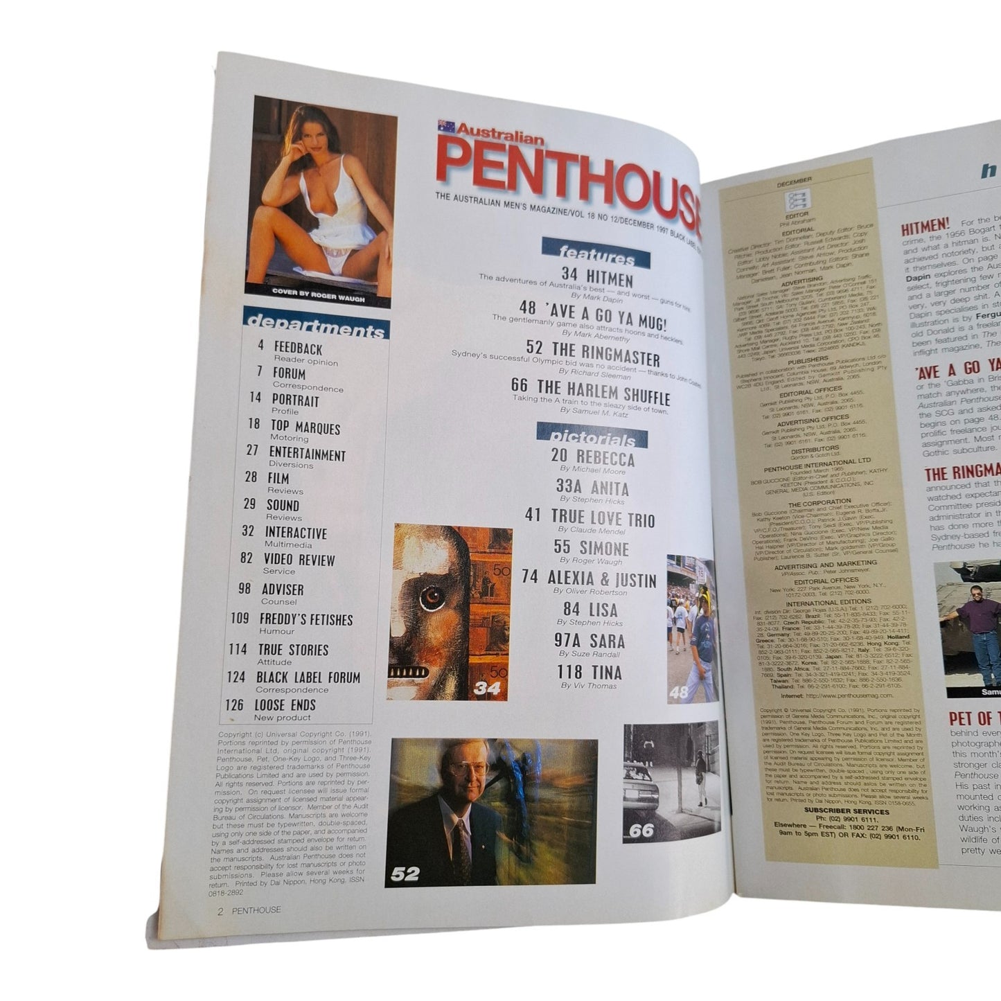 Australian Penthouse Magazine December 1997 Simone Chilcott / Anita Valonse