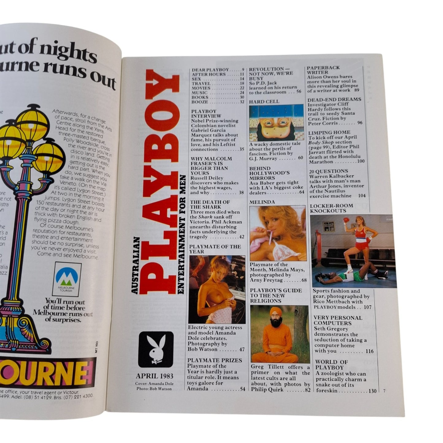 Australian Playboy Magazine April 1983 Amanda Dole / Melinda Mays