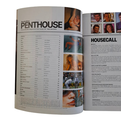 Australian Penthouse Magazine January 1991 W/ Calendar Anastasia Burford