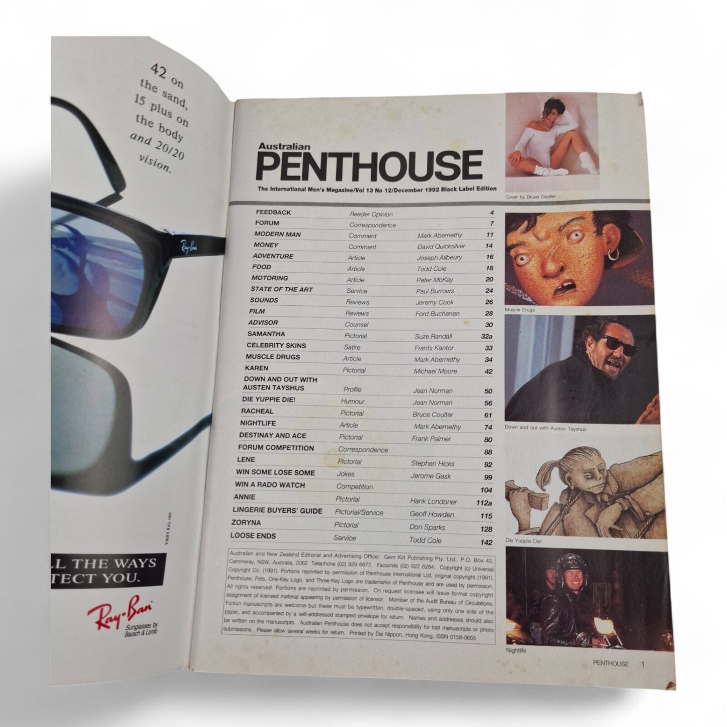 AUSTRALIAN PENTHOUSE Men's Magazine Black Label December 1992