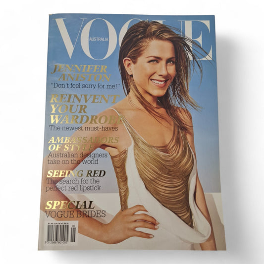 Vogue Australia Magazine June 2006 Jennifer Aniston Cover