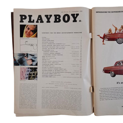 Playboy Magazine November 1963 Sharon Rogers /Terre Tucker NO C/F