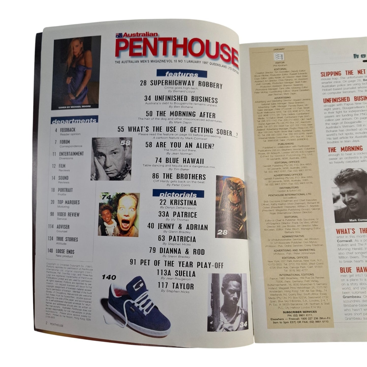 Australian Penthouse Magazine - Limited Edition January 1997 Patricia Chapin