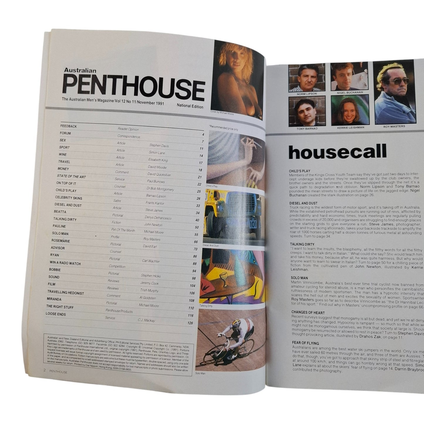 AUSTRALIAN PENTHOUSE Men's Magazine November 1991 Pauline Nichols