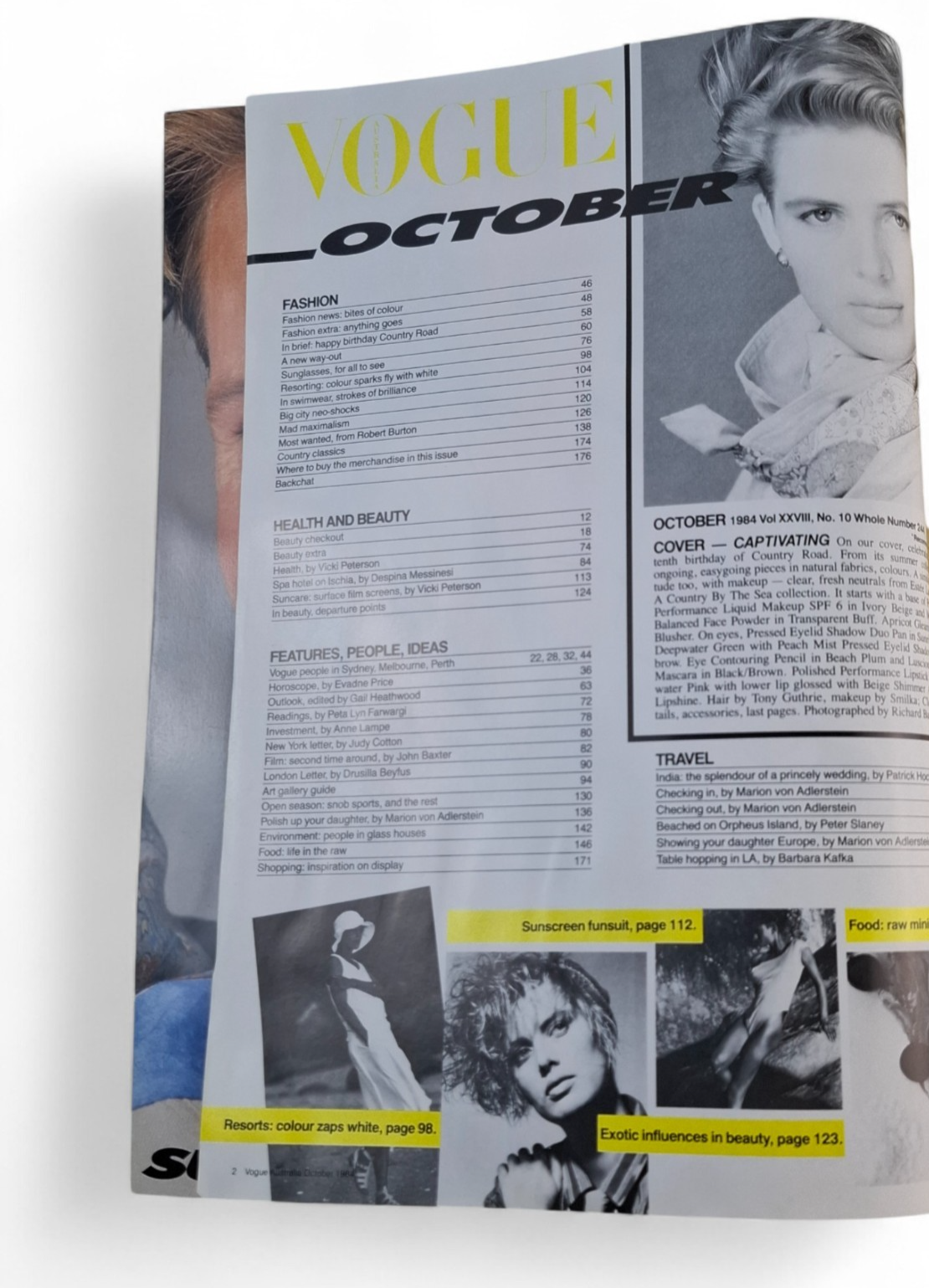 Vogue Australia Magazine October 1984