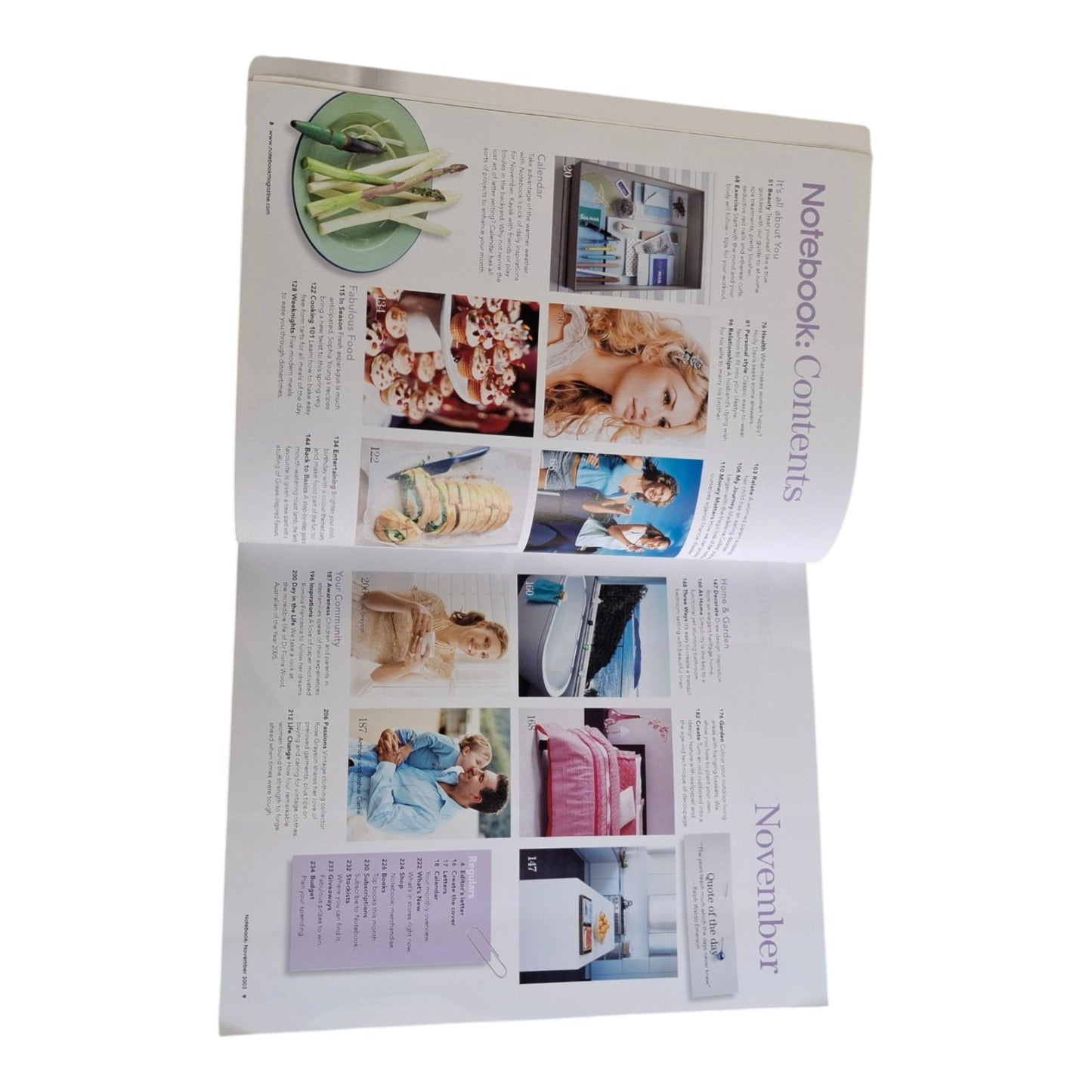 Notebook: Ideas For Living Magazine Australia November 2005 Vol. 1 No. 3