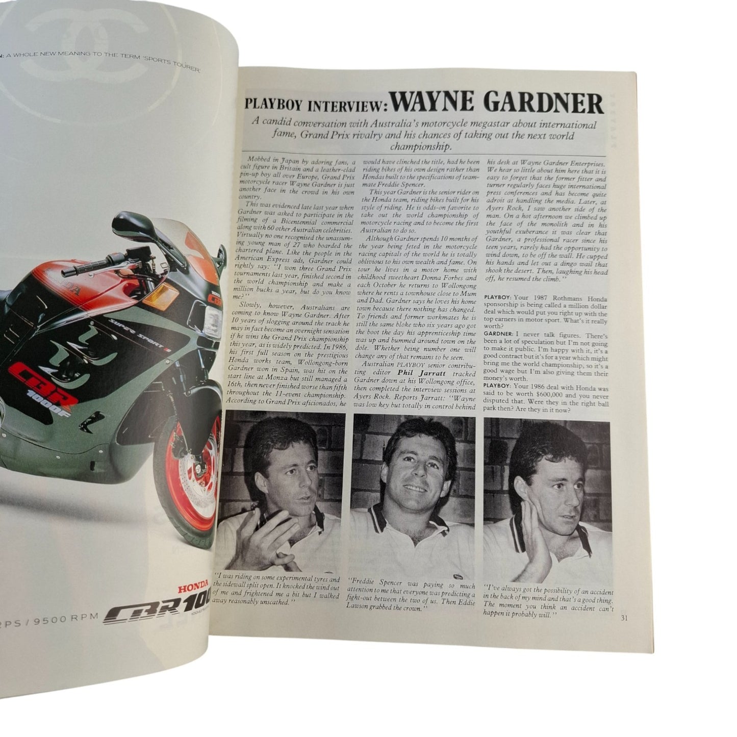 Australian Playboy Magazine March 1987 Julie Peterson / Wayne Gardner