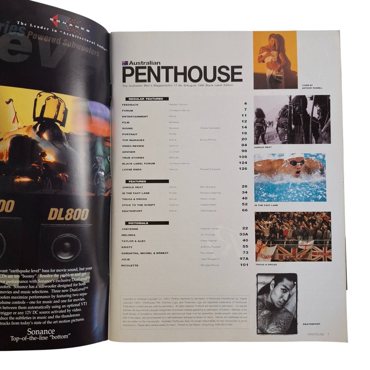 Australian Penthouse Magazine -  August 1996 Kristy Connolly / Melinda Stephens