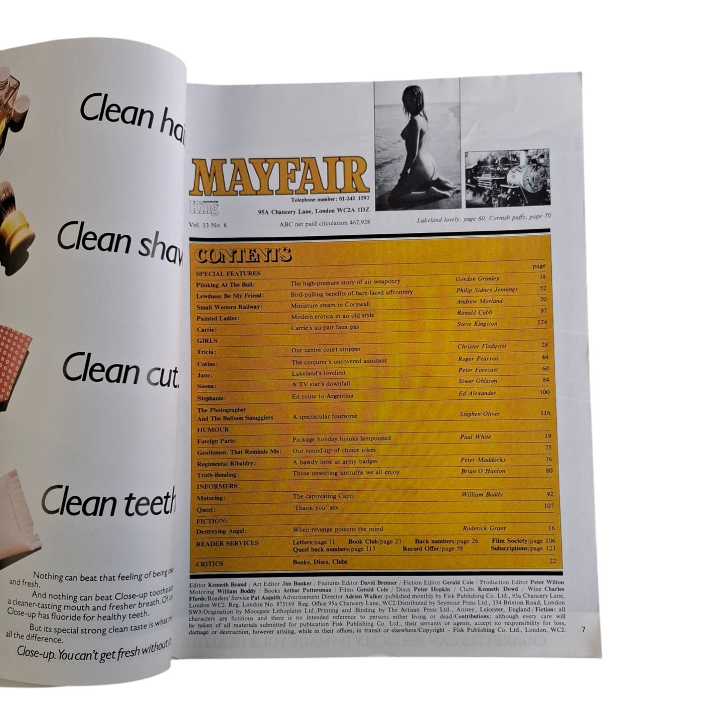 Mayfair Magazine Vol. 13 No. 6 April 1978 Jane Hazeldene