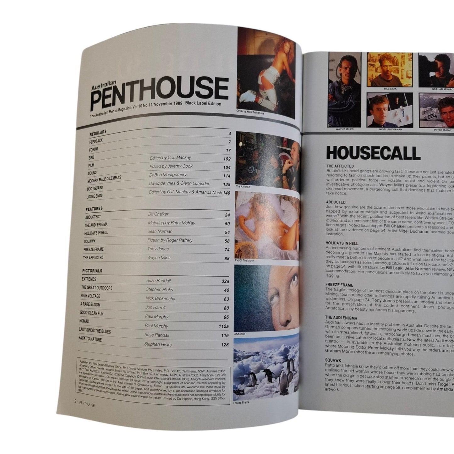 Australian Penthouse Magazine November 1989 Bobbie Reynolds / Sonja