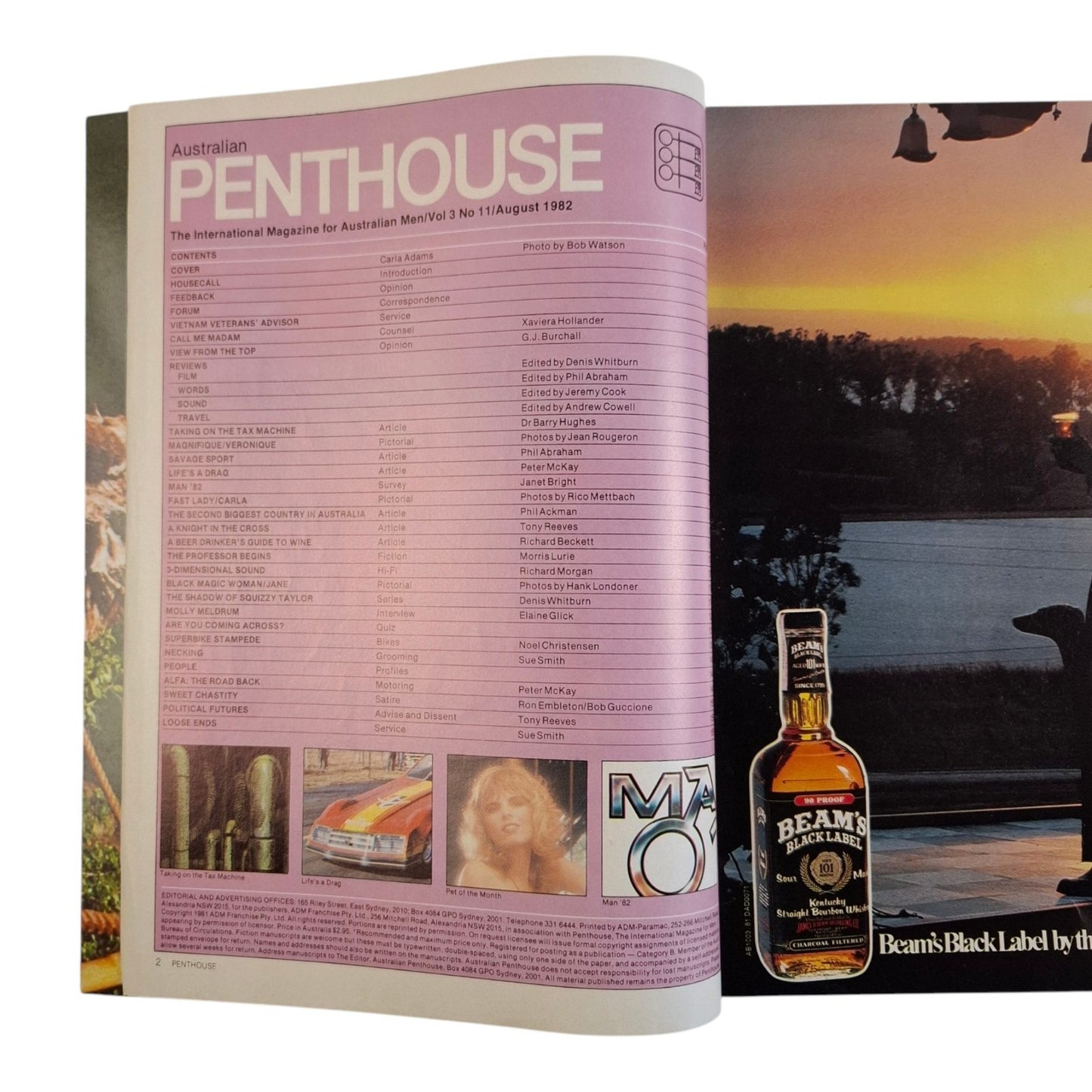Australian Penthouse Magazine August 1982 Carla Adams / Jane Felber