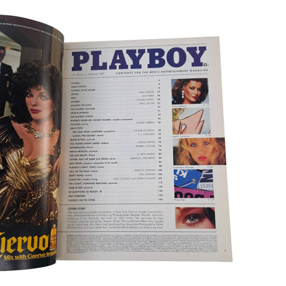 Playboy Magazine February 1987  JoAnne Russell / Julie Peterson
