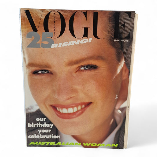 Vogue Australia August 1984 Magazine Australian Woman 25 Rising Our Birthday