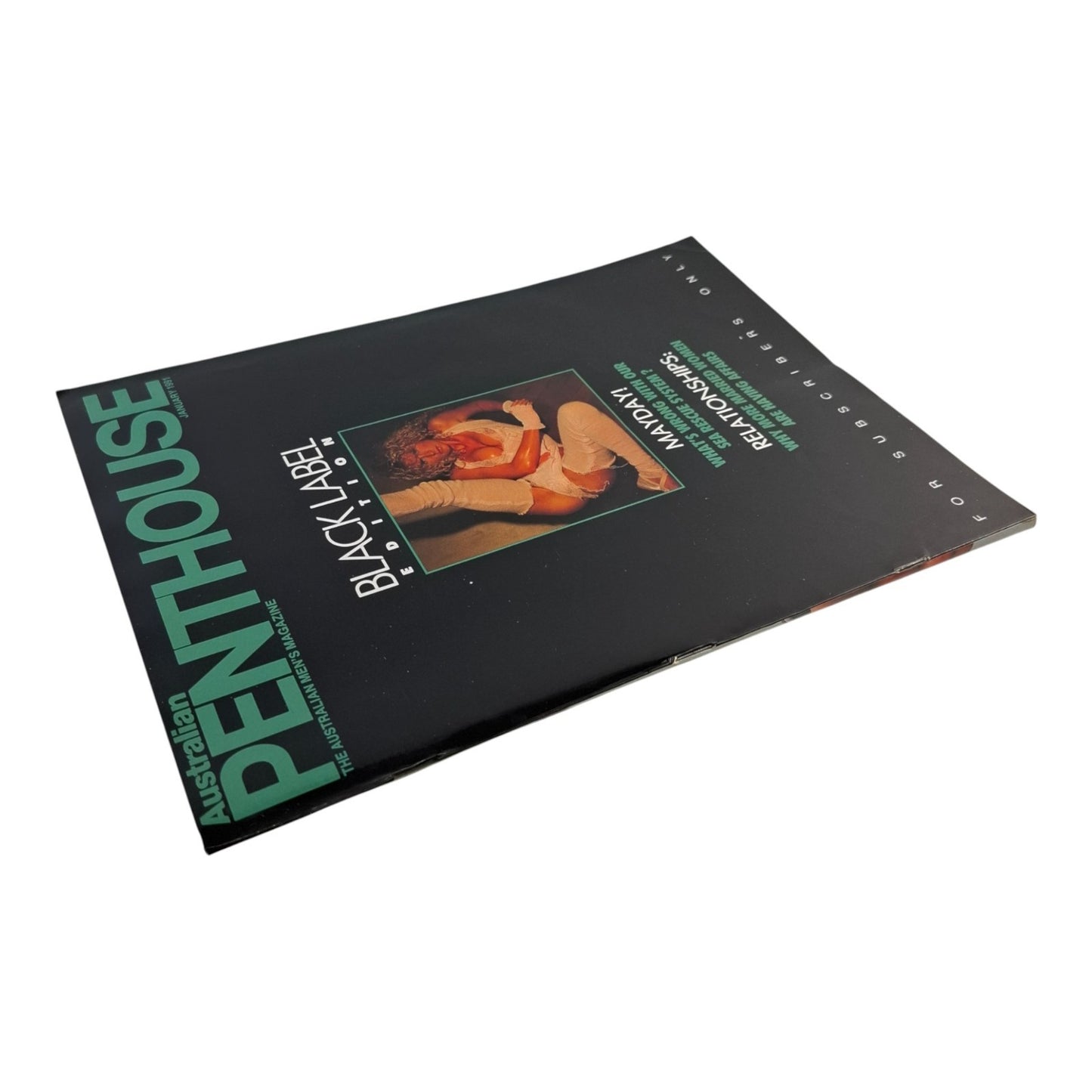 Australian Penthouse Magazine - Black Edition January 1991 Martine Merilaud