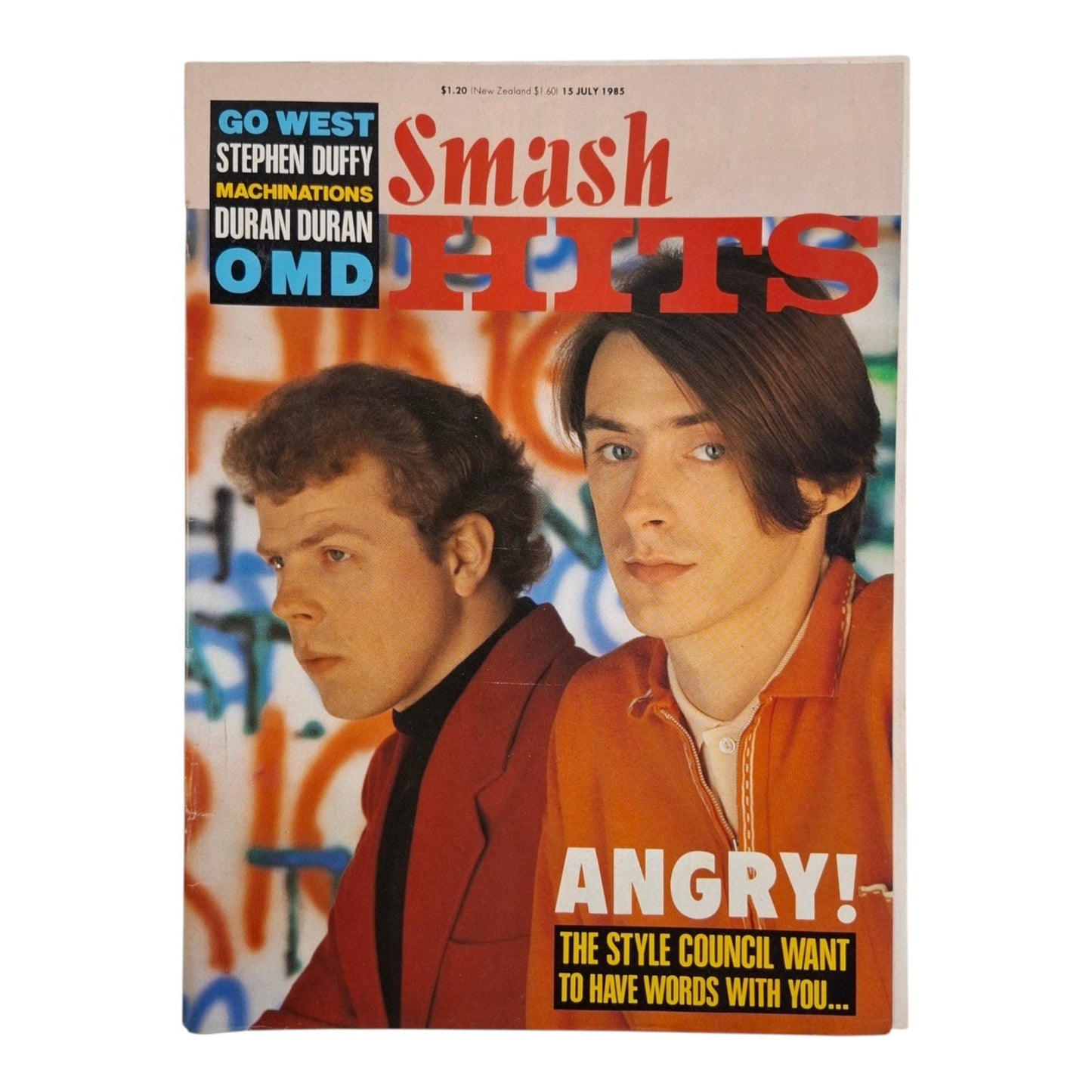Smash Hits Magazine Australia July 1985 Style Council / Go West