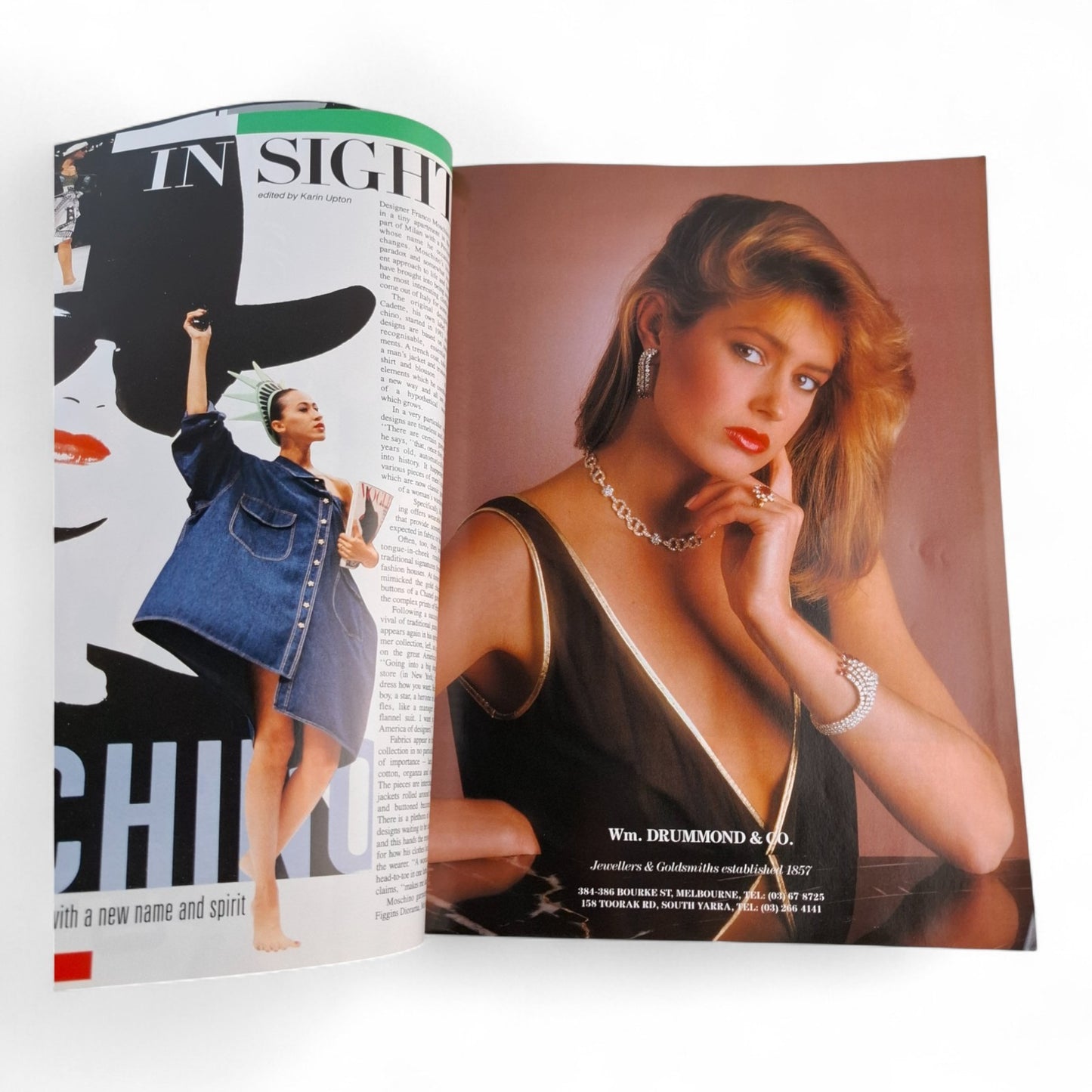 Vogue Australia magazine - July 1986 Lynn Ralph Franco Moschino