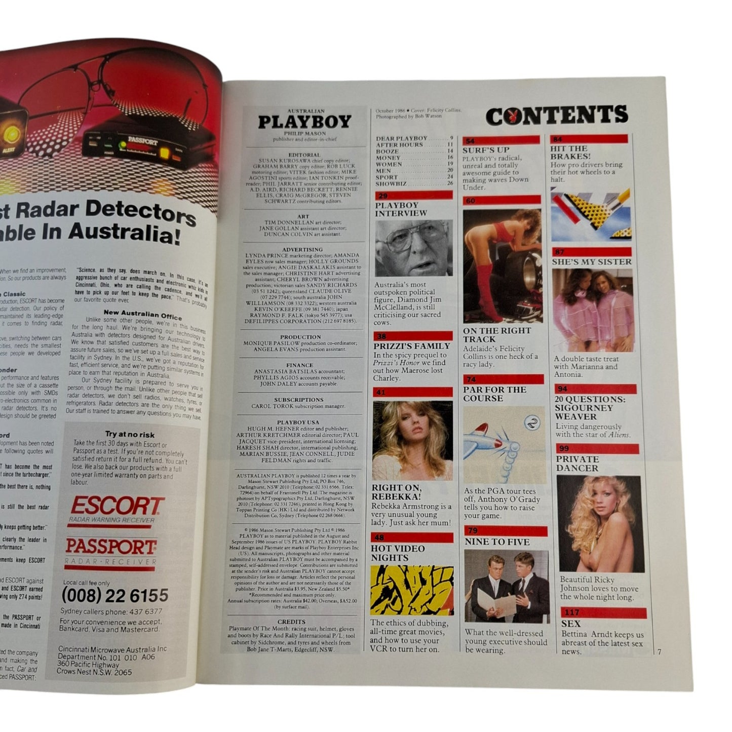 Australian Playboy Magazine May 1987 Felicity Collins / Rebekka Armstrong
