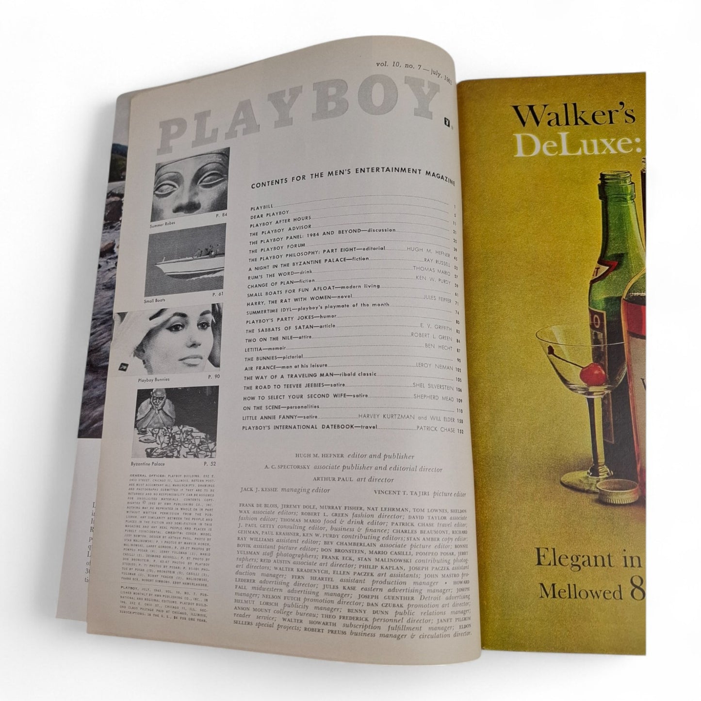 Playboy Magazine July 1963 June Newton COMPLETE