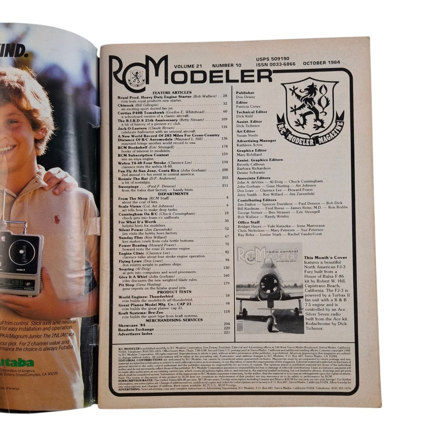Vintage RC Modeler Magazine October 1984 - Radio Control Airplane Helicopter