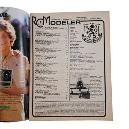 Vintage RC Modeler Magazine October 1984 - Radio Control Airplane Helicopter