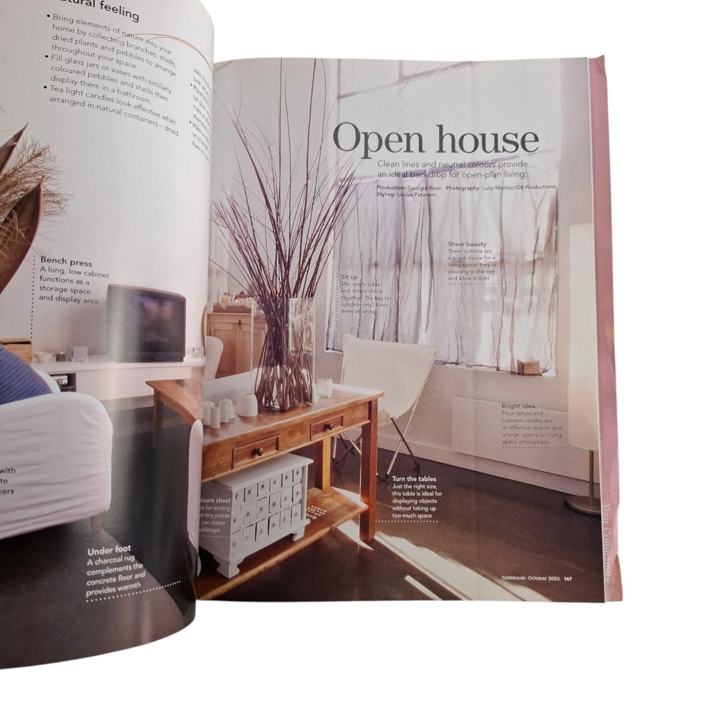 Notebook: Ideas For Living Magazine Australia October 2005 Vol. 1 No. 2