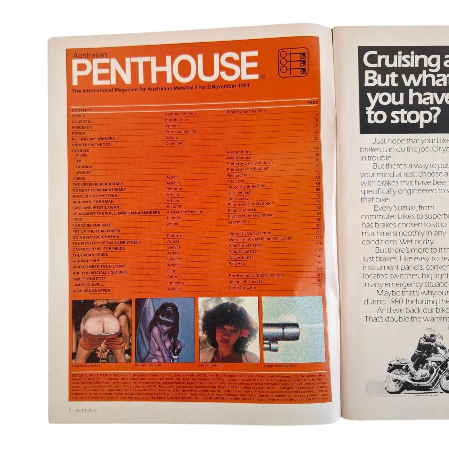 AUSTRALIAN PENTHOUSE November 1981 Lawan Kamnak / Mary Rea