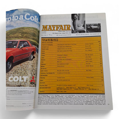 Mayfair Magazine Vol. 13 No. 11 November 1978 U.K Playboy Franky Martin