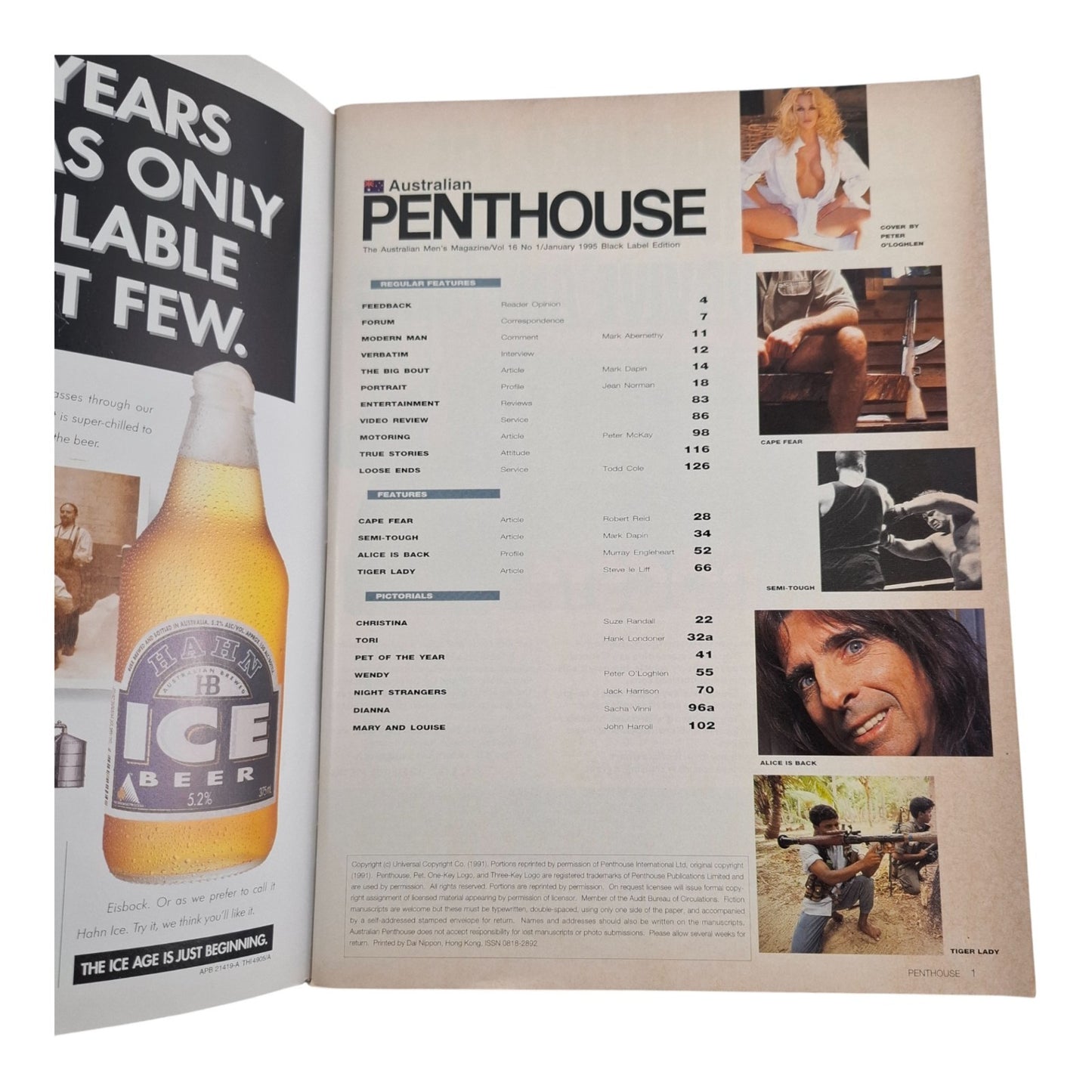 AUSTRALIAN PENTHOUSE Men's Magazine Black Label January 1995 Wendy Dys