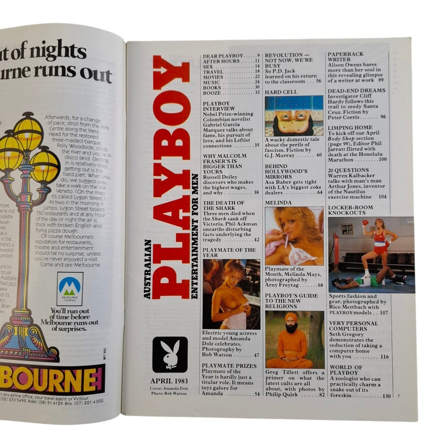 Australian Playboy Magazine April 1983 Amanda Dole / Melinda Mays