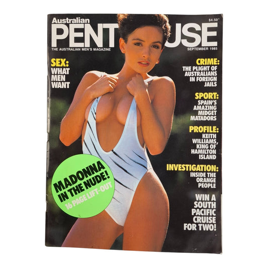 AUSTRALIAN PENTHOUSE Magazine September 1985 Madonna Lift Out / Julie Mulherin