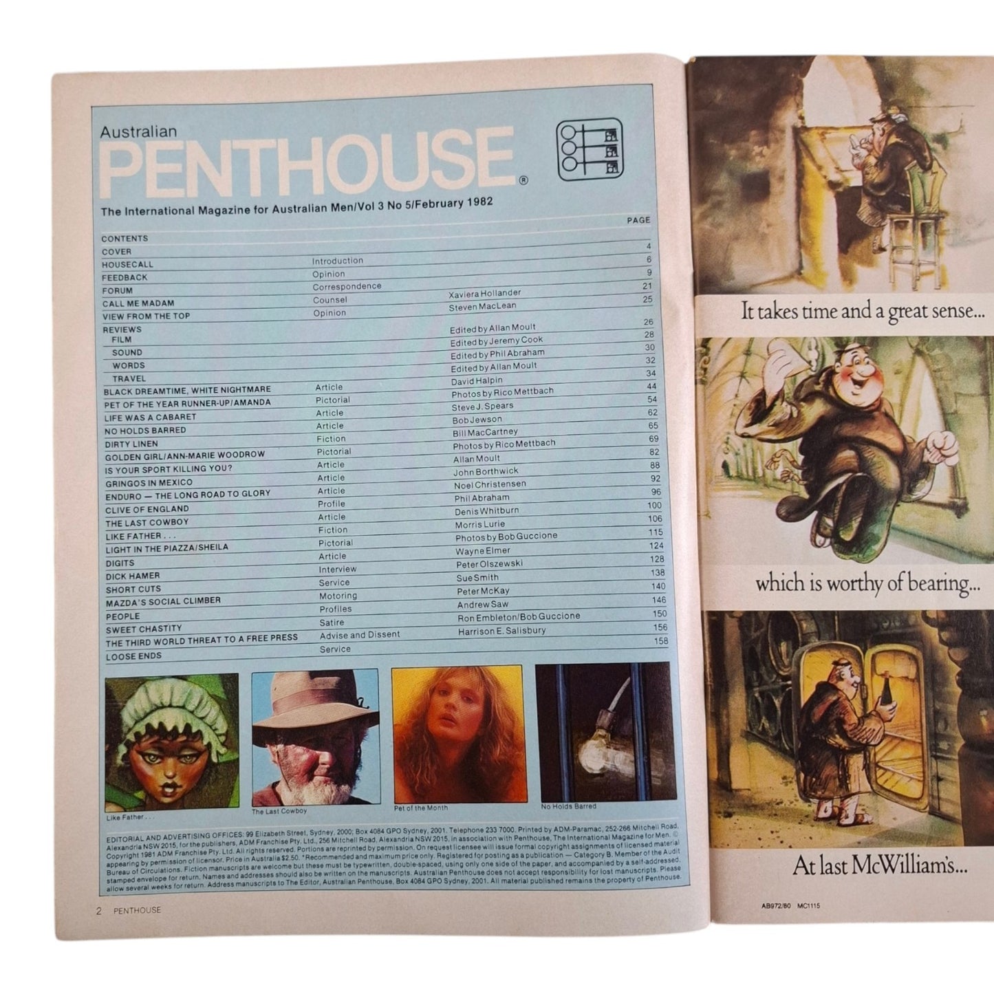 Australian Penthouse Magazine February 1982 Helen Brown / Ann-Marie Woodrow