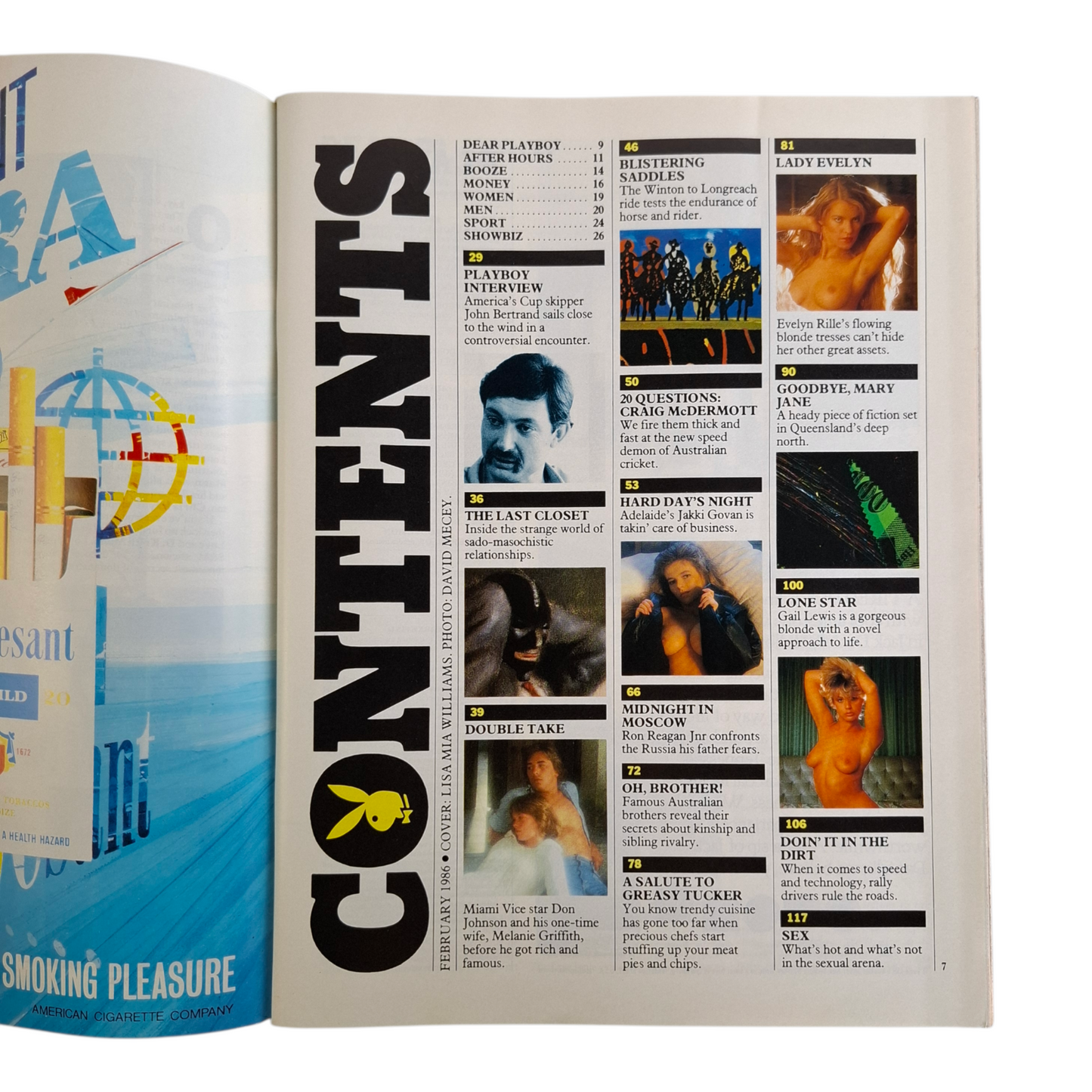Australian Playboy Magazine February 1986 Lisa Mia Williams / Jakki Govan