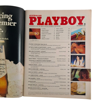 Australian Playboy Magazine November 1981 - Marie Jonsson / Shannon Tweed