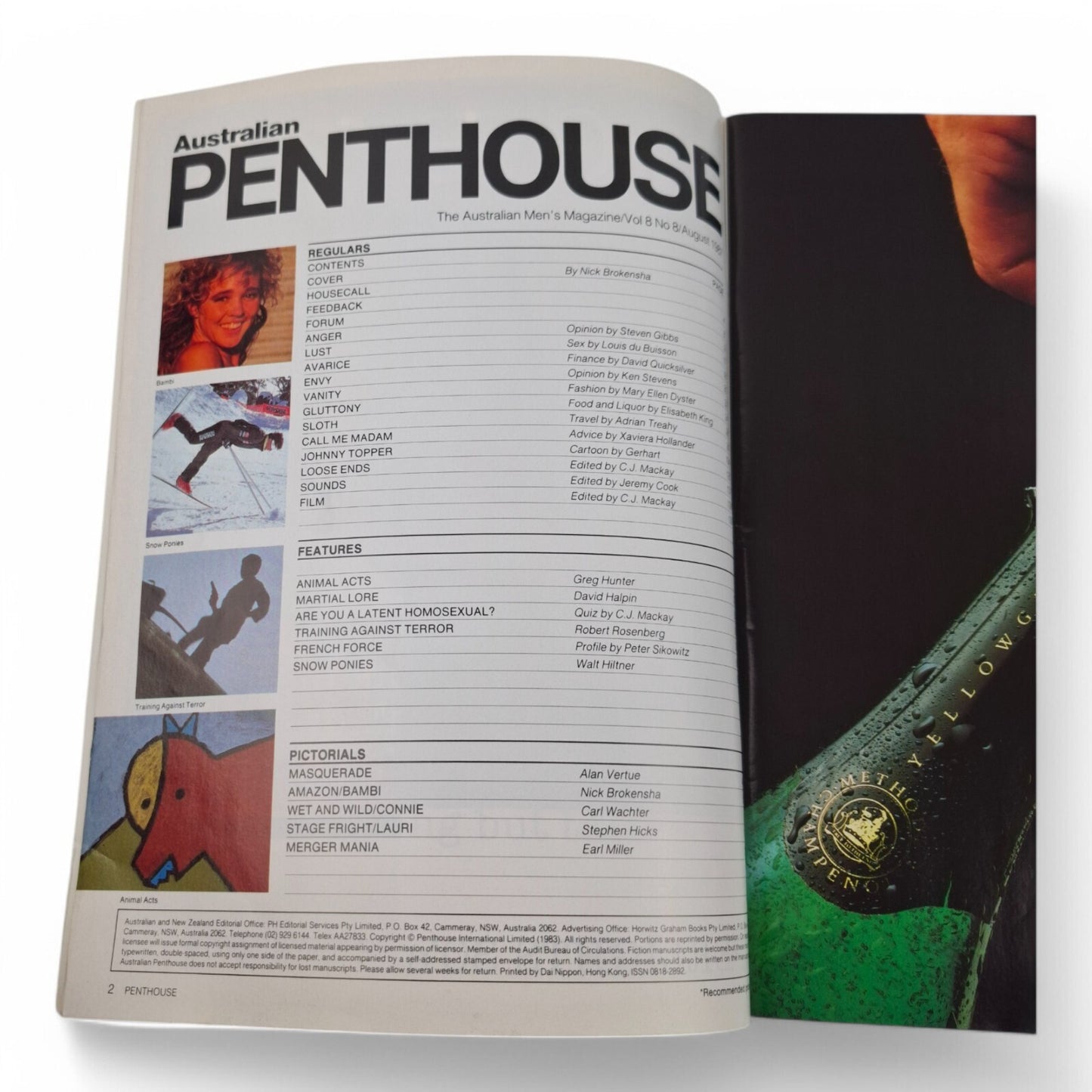Australian Penthouse Magazine - Black August 1987 Complete Playboy