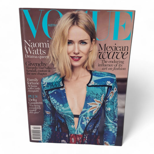 Vogue Australia Magazine October 2015 Features Naomi Watts Cover