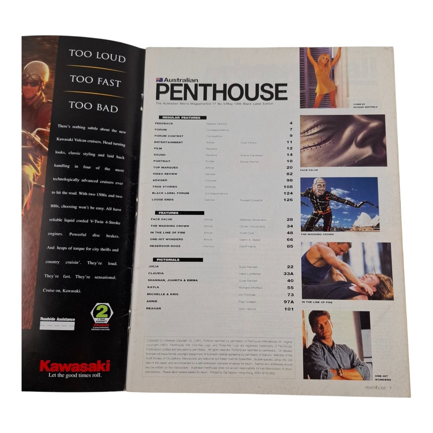 Australian Penthouse Magazine May 1996 Reagan Foxx / Kayla