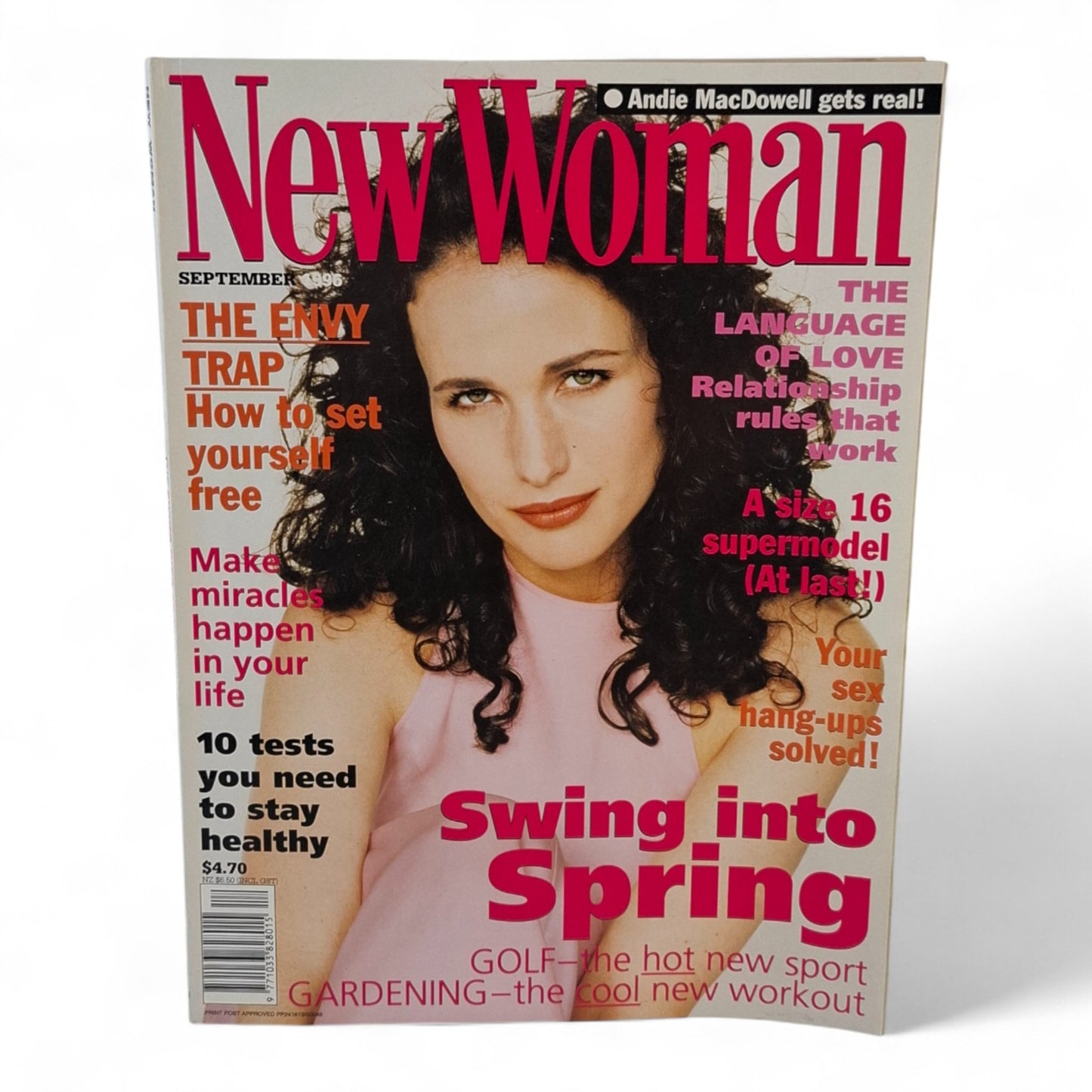 New Woman Magazine September 1996 Andie MacDowell
