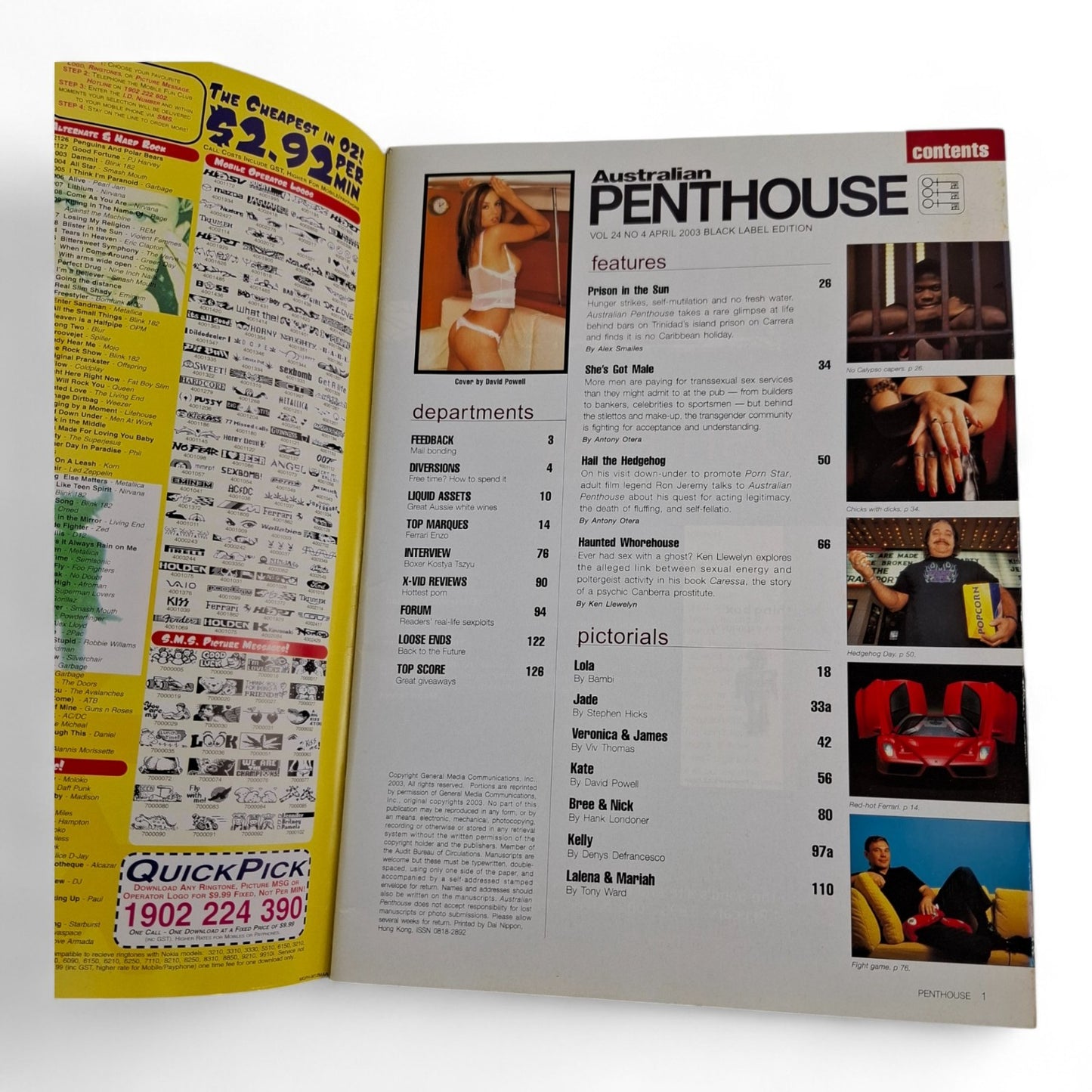 Australian Penthouse Magazine - Black Label April 2003 Kate