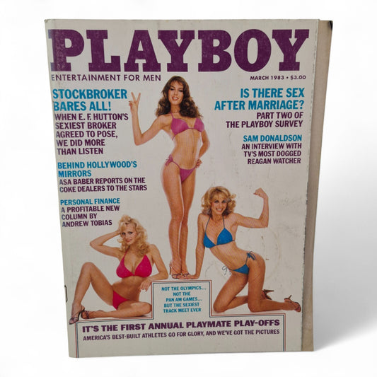 PLAYBOY MAGAZINE March 1983 Kim McArthur, Kelly Tough, Karen Witter Complete