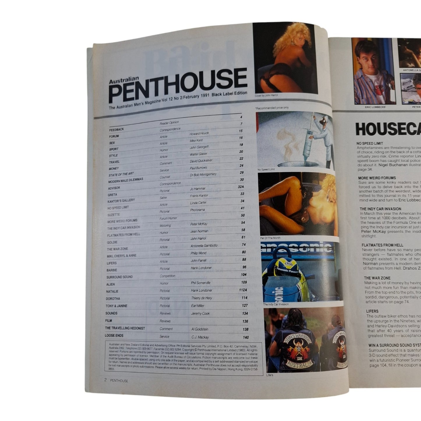 Australian Penthouse Magazine - Black Edition February 1991 Goldie Stevens