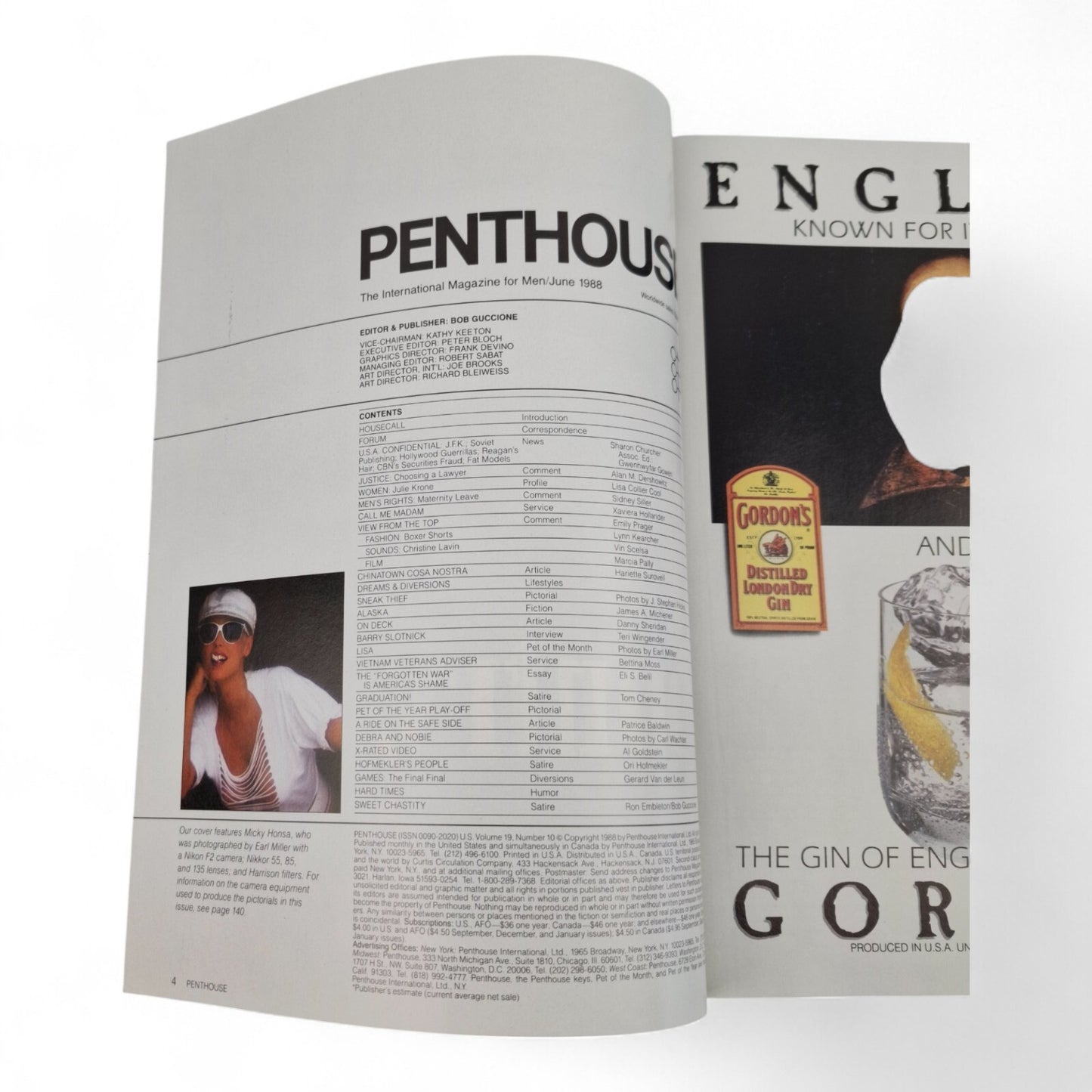 PENTHOUSE U.S Men's Magazine June 1988 Micky Honsa
